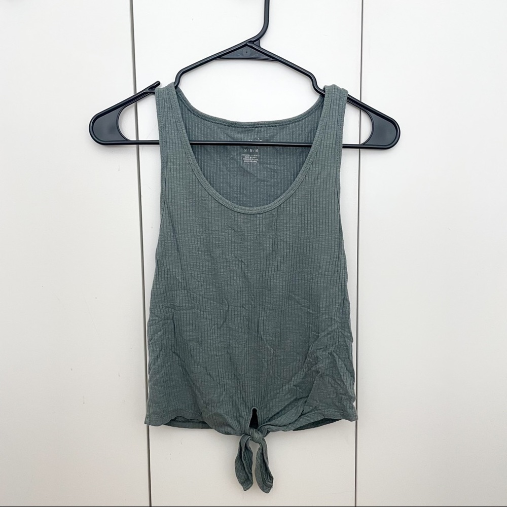 Aerie Tie Front Tank Top